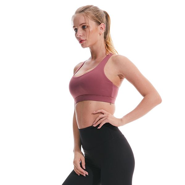 

profession yoga sports bra without steel ring running sports underwear cross-back fitness bra, White;black