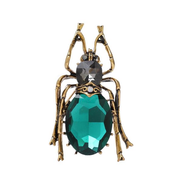 

new vintage золото серебро металл rhinestone insect брошь для мужской студент костюм украшения шарф pins cartoon подарка ювелирных изделий, Gray
