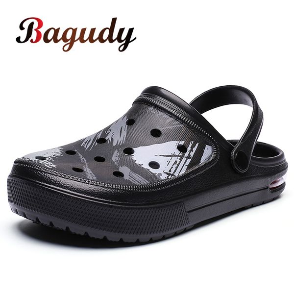 

summer men's air cushion beach sandals breathable fashion men casual slippers soft couple shoes classics outdoor men flip flops, Black
