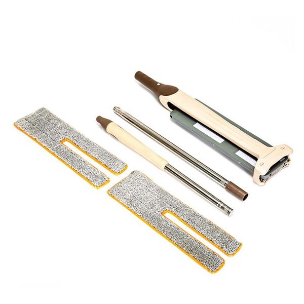 

self-wringing double sided flat mop comfortable handle mop floor cleaning tool for living room kitchen drop shipping