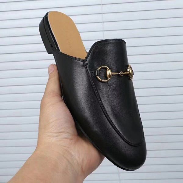 

2018 oft cowhide fa hionable and comfortable black lady 039 ca ual hoe lipper luxury brand de igner metal button