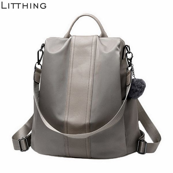 

litthing solid women backpack anti theft school bags teenage girls teen backpack book backbag travel daypacks #new