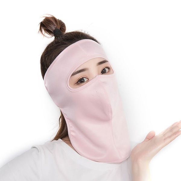 

outdoor sunshade breathable masks neck protector full face uv protection mask summer sportswear accessories for cycling hiking, Black