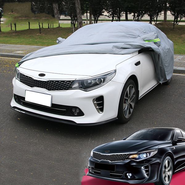 

full car cover dustproof anti uv car covers clothes vehicle scratch proof surface protector for kia optima 2016-2017 styling