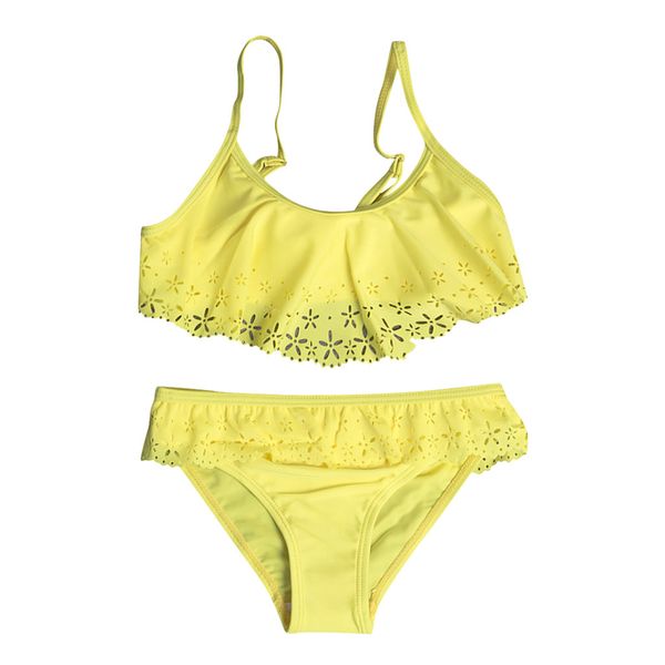 

children kids girls bikini beach swimsuit+shorts swimwear set outfit, White