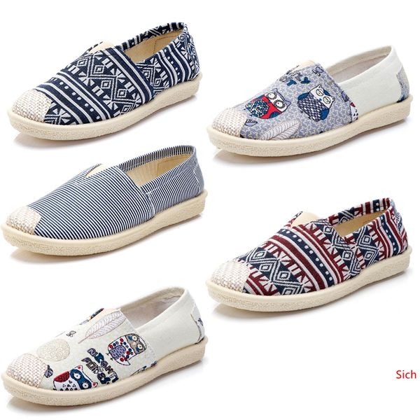 

2020 новый non-бренд espadrilles chaussures женщин flats вскользь ботинки холст скольжения на обувь мокасины кроссовки дышащий 35-40 стиль 3