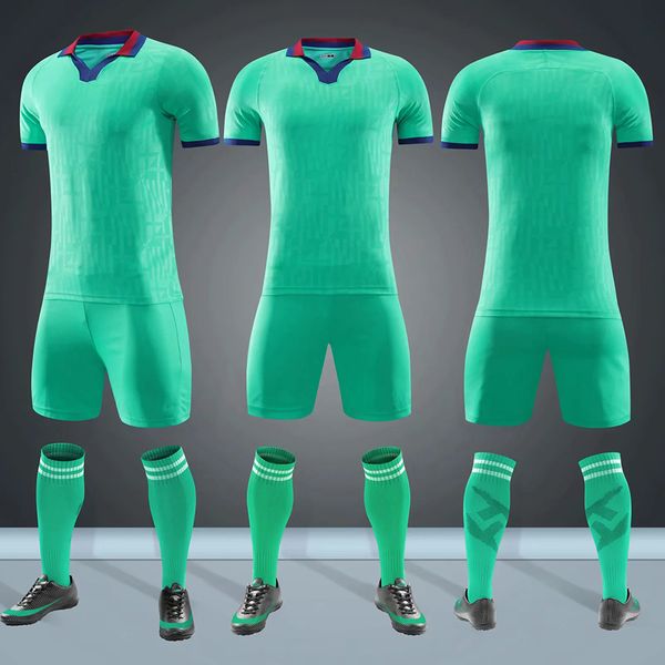

2020 kids blank diy college club football wear personality customized football jerseys greenteams fans soccer suit socks, Black