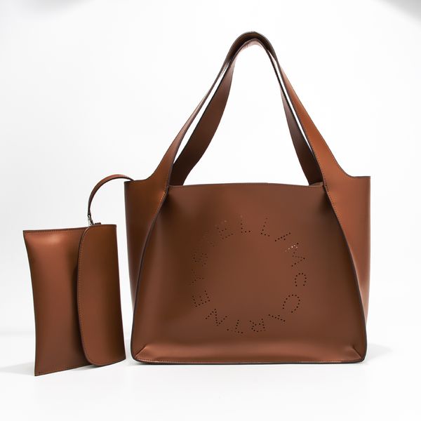 

Stella mccartney tote bag mooth nappa for woman handle trap and detachable pounch