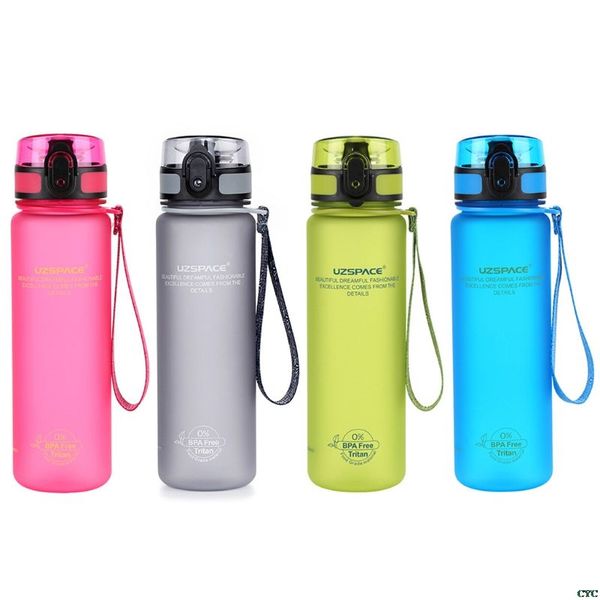 

500ml large capacity plastic cup portable fitness outdoor sports bottle men women students space cups
