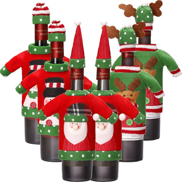 2019 New Ugly Sweater Christmas Wine Bottle Covers Holiday Wine
