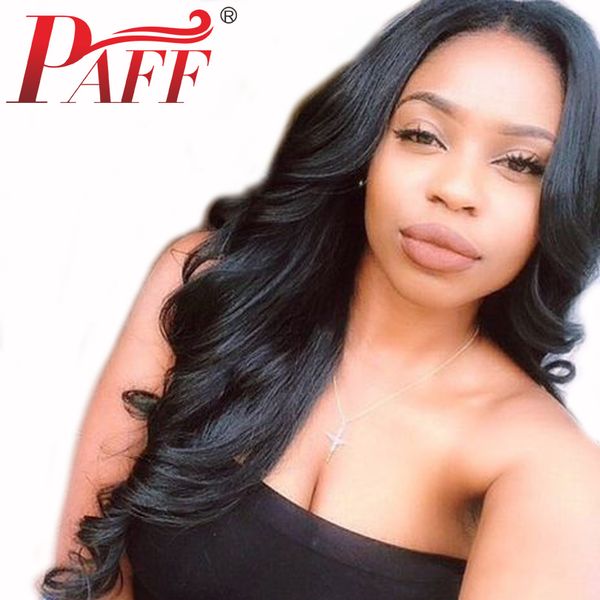 

paff human hair wigs full lace wavy brazilian remy hair middle part glueless natural color wig with baby hair, Black;brown