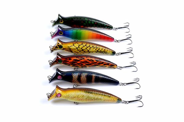 

new realistic painted lipless popper laser swimbaits 12.4cm 20.4g lifelike diving flat mouth design bass bait