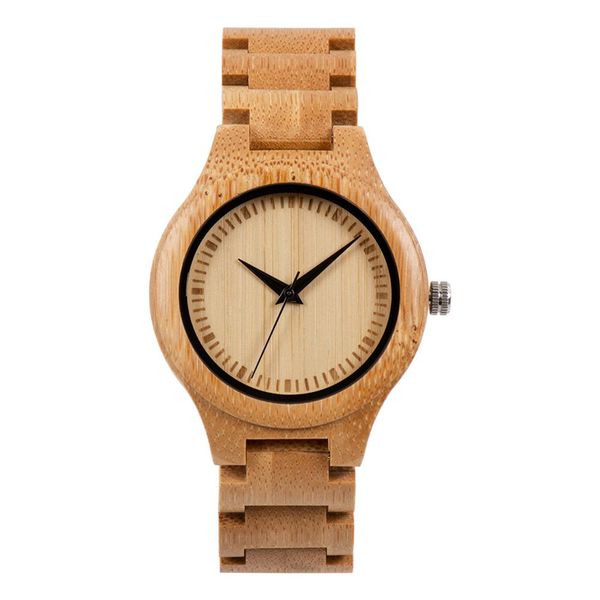 

bewell bamboo quartz watch simple fashion analog wrist watch with gift box needle, Slivery;brown