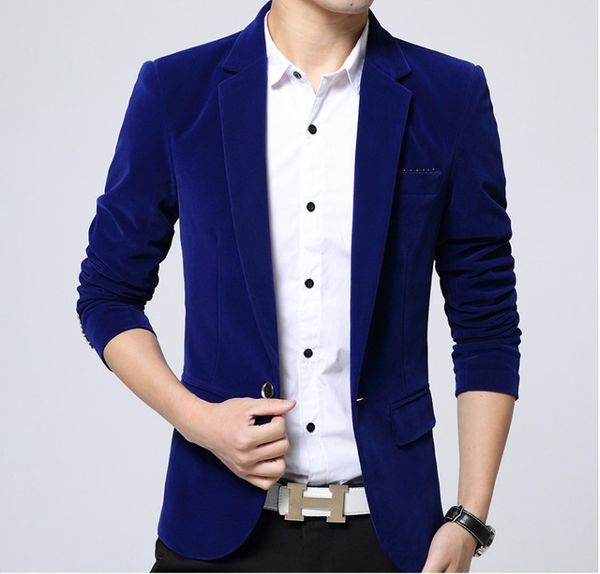 

fall 2019 new men pleuche cultivate one's morality leisure suit fashion youth velveteen suit, White;black