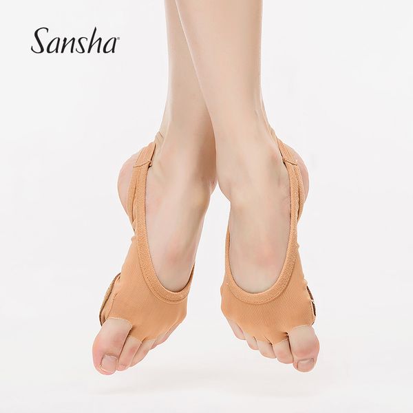 

sansha elastic mesh protection pad foot thongs for ballet dance forefoot protector choose size according to feet length md5