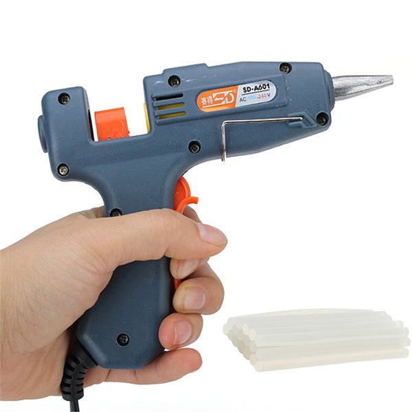 

high temp 20w melt glue gun electric us plug aluminium nozzle heater heating wax 7mm melt glue stick diy hand tools