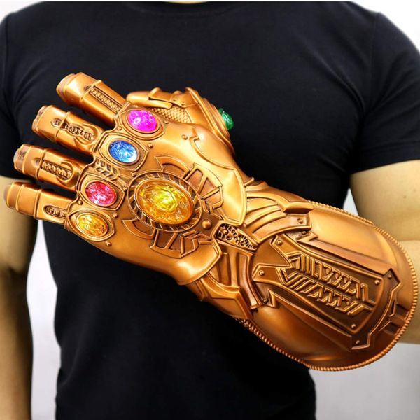 

thanos mask infinity gauntlet infinity war cosplay led gloves figure model halloween party collection costume props
