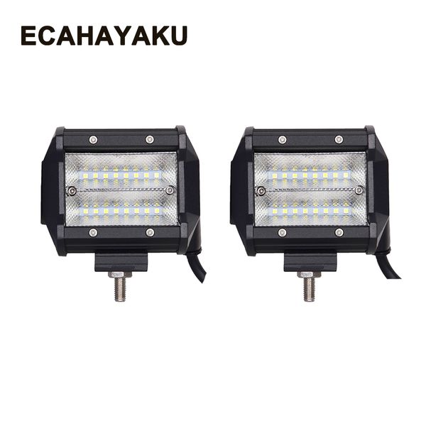 

ecahayaku 2x led light bar 48w 4" work light for tractor boat off-road 4wd 4x4 truck suv atv 12v 24v auto driving light
