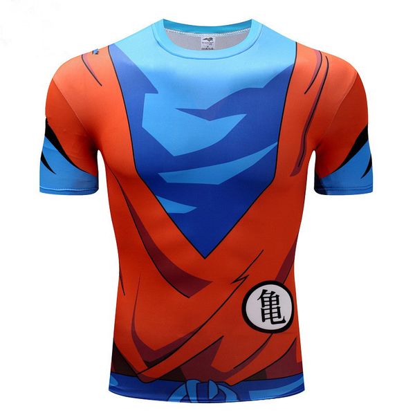

Dragon Ball Animation Peripheral Goku Print Mens Tshirts Popular Youth Men Slim Shirt Short Sleeve Tees