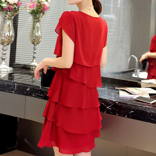 

women designer dresses women clothes short summer dress women elegant ladies chiffon ruffle cocktail party lady black designer clothes, Black;gray