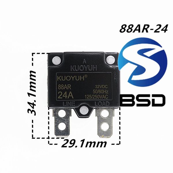 

taiwan kuoyuh 88ar-24a overcurrent protector overload switch automatic reset