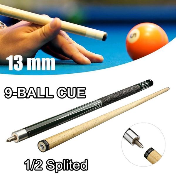 

black wood 13mm 9-ball cue 1/2 split billiard cues wood straighter smoother snooker billiard pool cue stick 145 cm