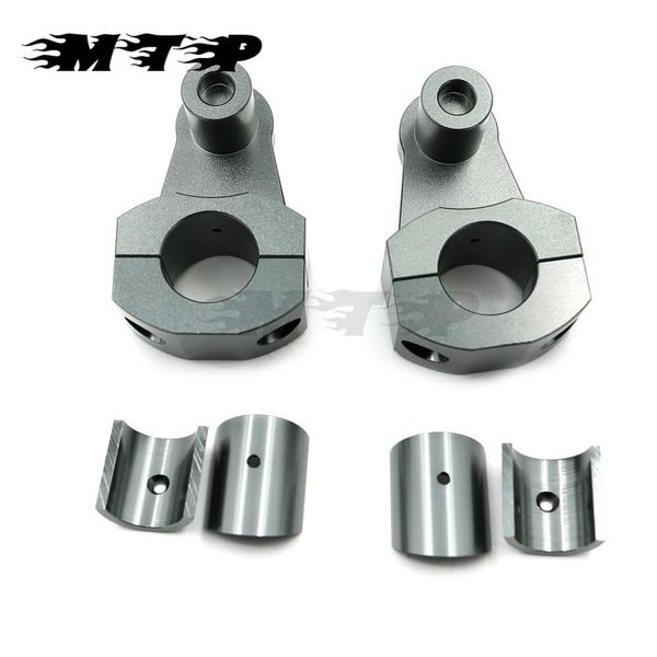 

titanium aluminum 7/8" 22mm motorcycle 1-1/8" 28mm pivoting handlebar riser handle fat bar mount clamps higher extend adapter