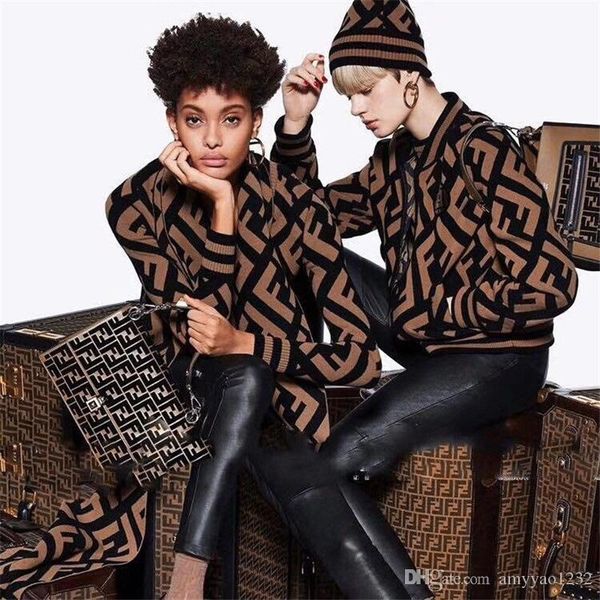 

622 2019 летний бренд тот же стиль свитер кардиган хаки с длинным рукавом письмо роскошная женская одежда jiaxing, White;black