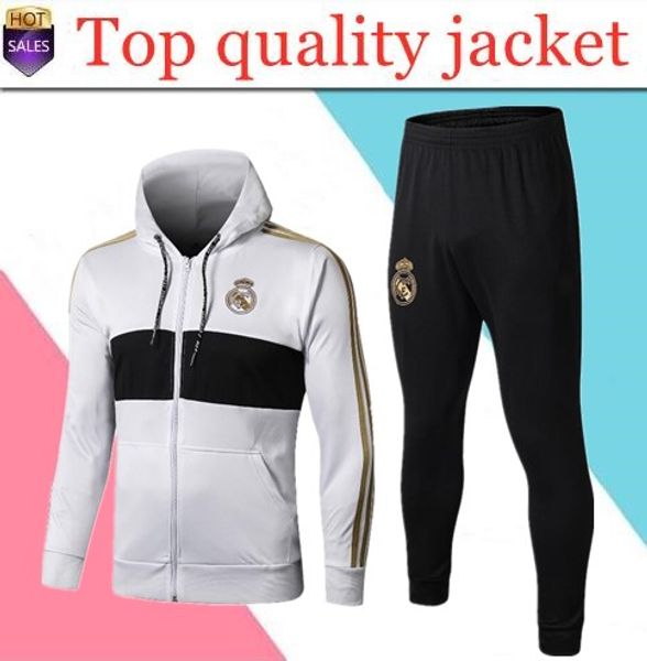 

real madrid hoodie soccer jacket 2019 2020 redness tracksuit football jacket 2019 2020 survÃªtement jordam hoodie, Black
