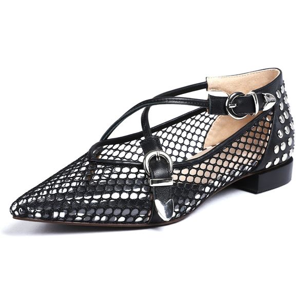 

2020 new summer women pumps fashion square med heels pointed toe black platform casual shoes woman size 34-39