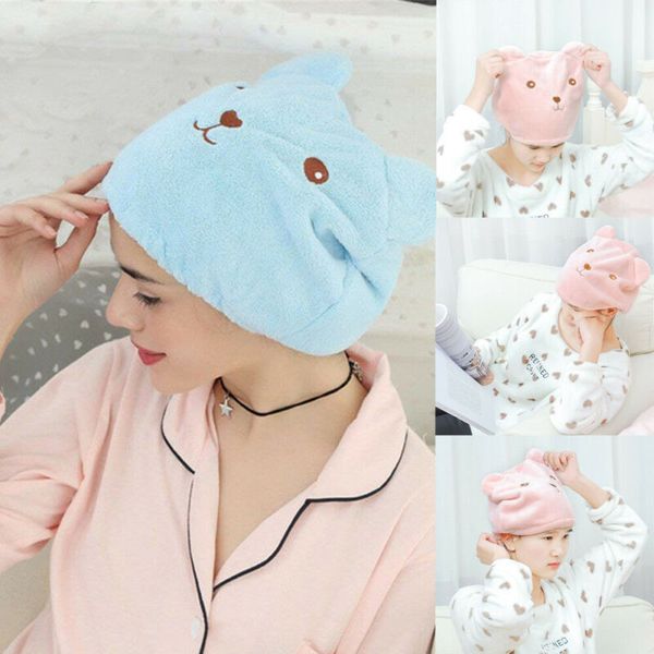 

towel fast dry microfiber hair turban head wrap bath cap super absorbent