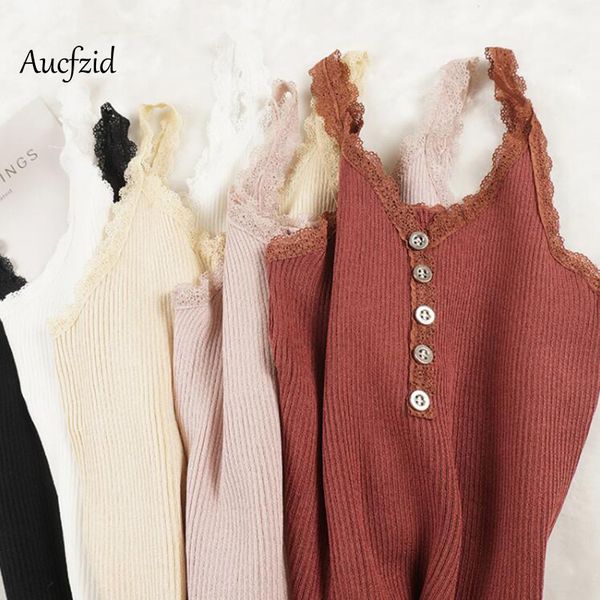 

aucfzid summer lace tank women basic t shirt female elastic sleeveless slim v neck casual tee a218, White