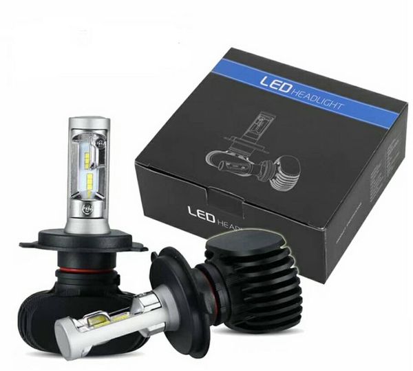

S1 светодиодные лампы фар H1/H4 / H7 50W 8000LM 6500K All-in-one Conversion Kit CSP чипы лампы для DRL противо