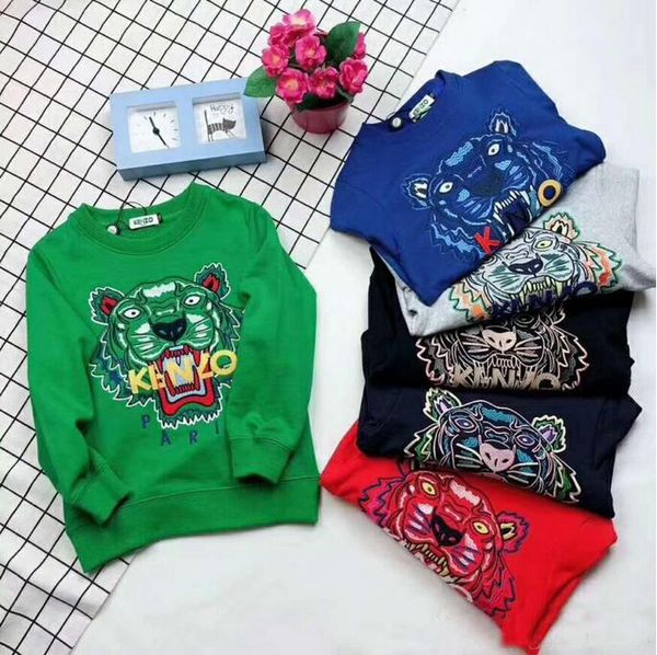 

2019 марка осень новый продукт детская одежда детский мультфильм вышивка тигровые