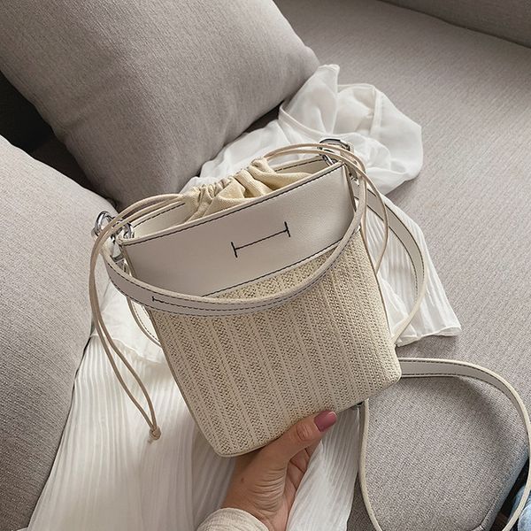 

designer handbags messenger woven bag 2020 fashion portable luxury bucket bag tide designer shoulder straw bag