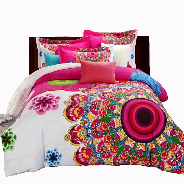 Mandala Duvet Cover Sets Bohemian Style Boho Print Bedsheet Duvet