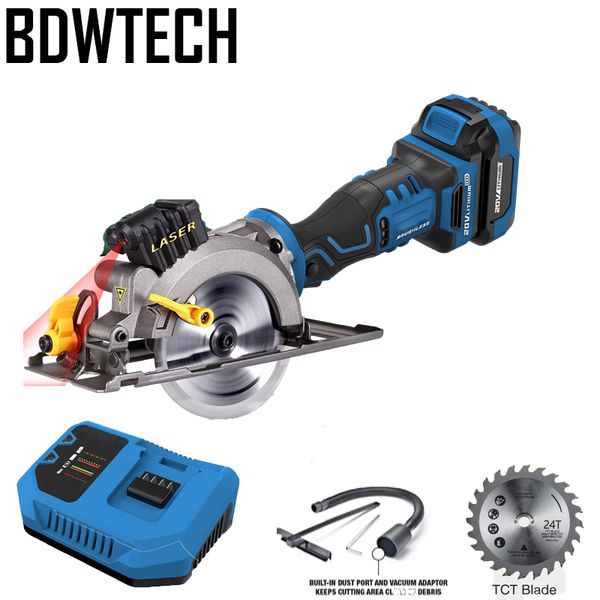 

bdwtech bt526 mini portable 20v cordless circular saw mini electric circular sawwith wood saw blade