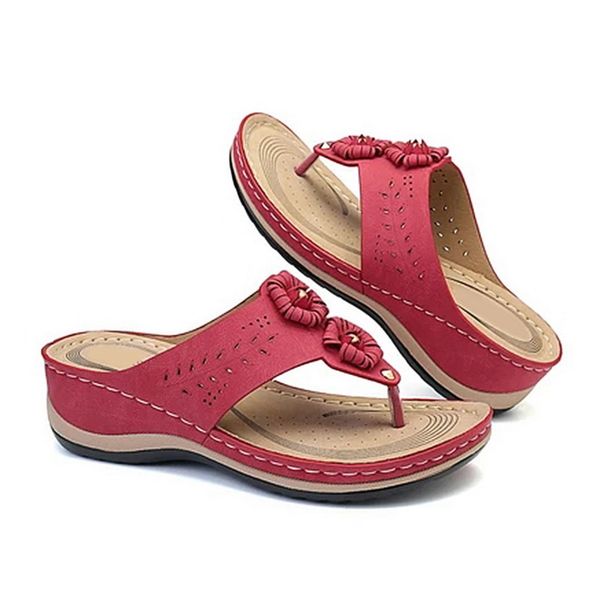 

2020 floral flip flops summer slipper shoes women slip on flowers sandals beach slippers flat shoes non-slip wedge slippers, Black