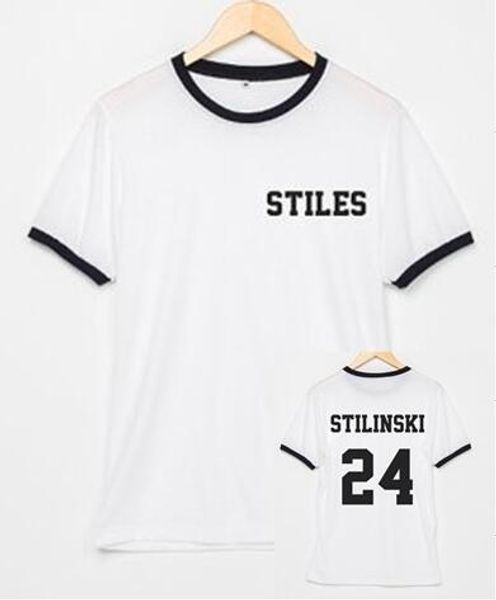 

Teen Wolf STILES STILINSKI 24 Ringer Tees Tumblr Shirts Cotton Tops For Women Men T shirt Graphic Tshirts Streetwear T-Shirt