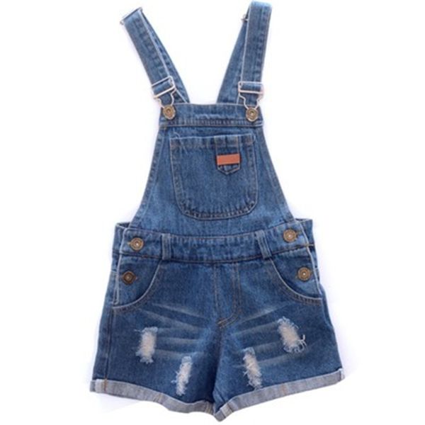

дети комбинезоны девушки шорты джинсовые комбинезоны хлопок отверстие дети комбинезон девушки джинсовые нагрудник шорты комбинезон дети деву, Blue