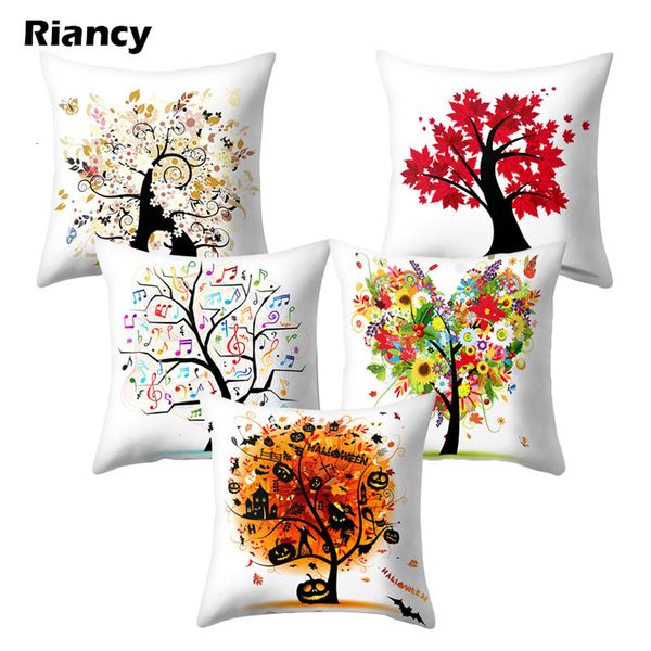 

красочные tree of life мультфильм набивным рисунком подушка 45 * 45 полиэстер throw подушки декоративные диванные подушки 1 пк 40597