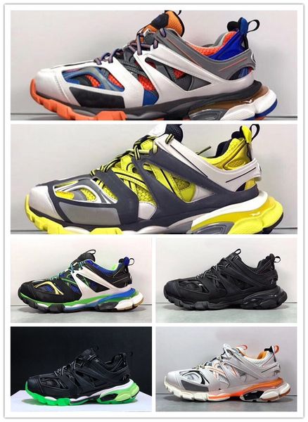 

release 3.0 tess s paris track men gomma maille black for women triple s clunky sneaker casual shoes authentic shoes