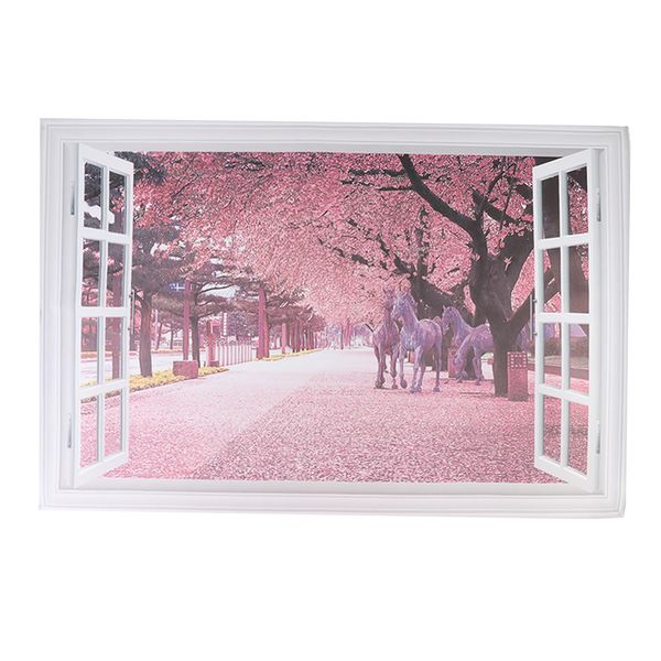 

3d window view wall sticker home decor decal pvc wallpaper