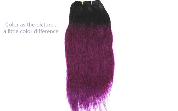 9a Brazilian Straight Hair Extensions Color 1b Dark Purple Peruvian Malaysian 100 Virgin Human Hair Weaves Ombre Two Tone Color 10 18inch Body Wave