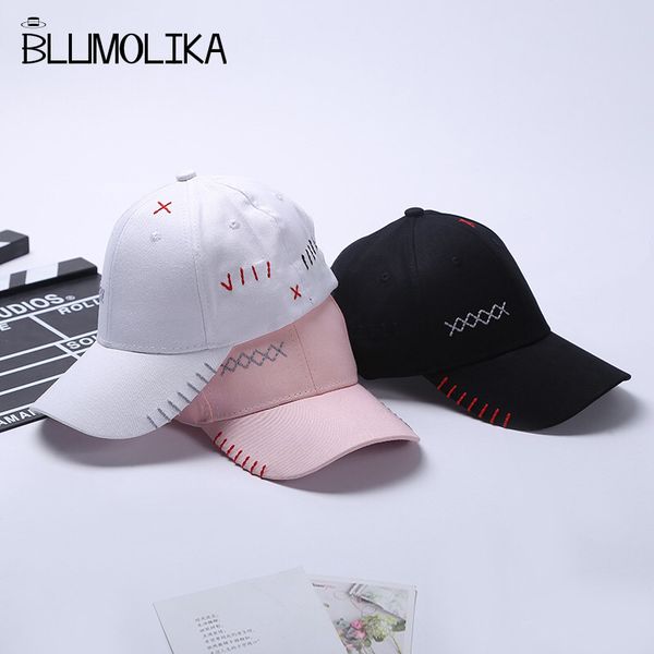 

2018 novelty summer cotton cap hat women lovely black white pink color women baseball caps beach sun hat for girl's outdoor, Blue;gray