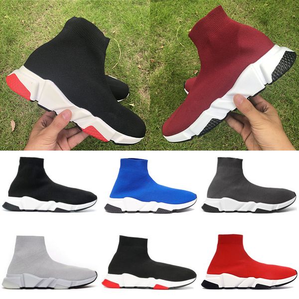 

speed trainer fashion designer sneakers men women triple black white red grey prune paris mens casual sock shoes eur 36-45