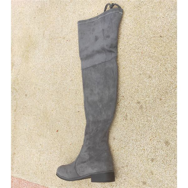 

women winter overknee elastic woman high leisure long keep warm boots, Black