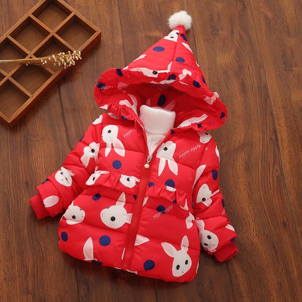 

girls warm coats winter kids fashion thick hoodies down parkas for baby girls children cute outerouter clothes girl doorout 2019, Blue;gray