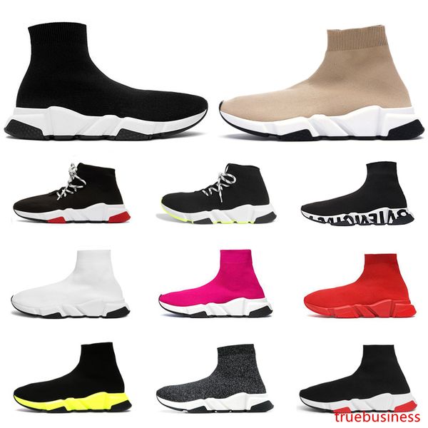 

sock designer shoes men women luxury fashion sneakers triple black white beige graffiti speed trainer vintage mens trainer casual sport shoe