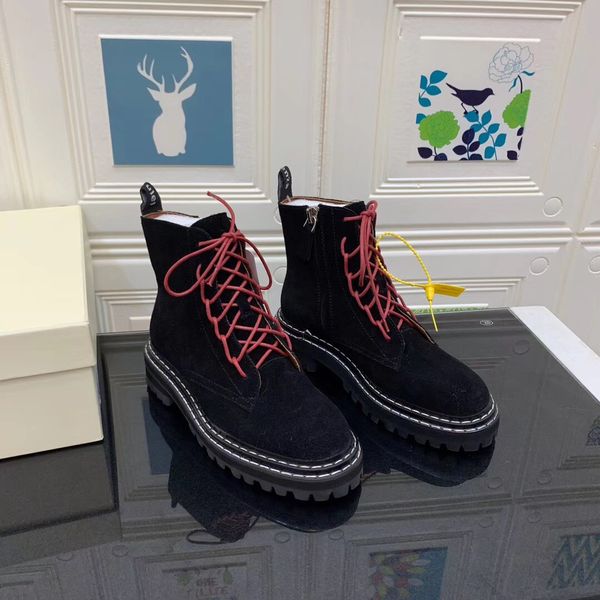 

vintage martin boots female 2019 new wild autumn black thick with medium boots leather british wind handsome boots